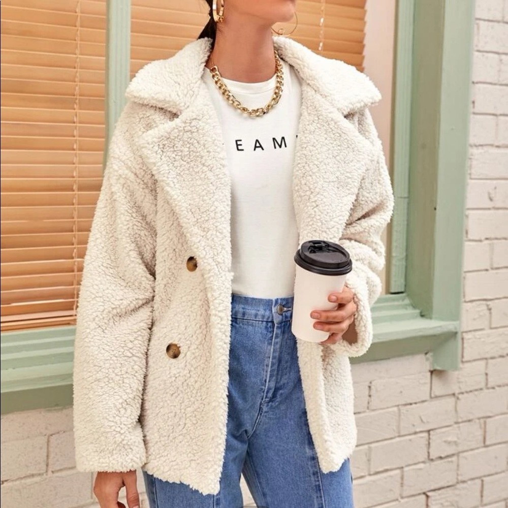 Double Breasted Teddy Coat
